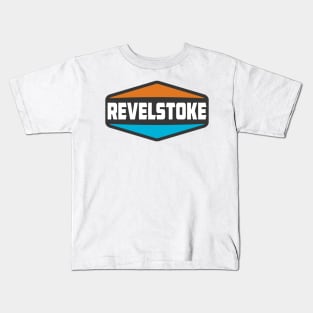 Skiing Revelstoke Canada Ski Kids T-Shirt